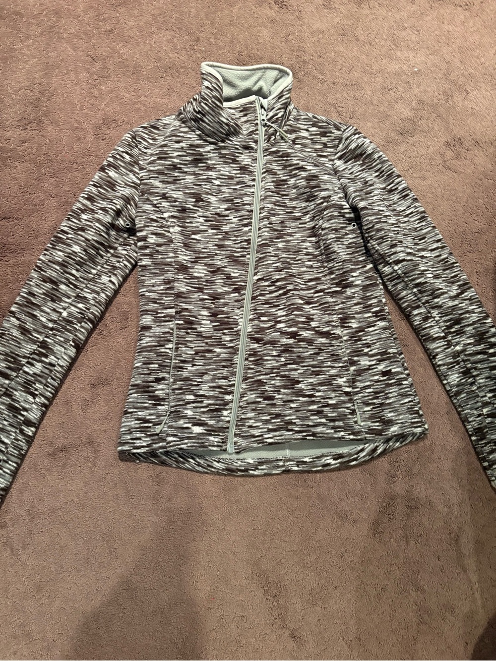 Bench Heathered Black & White Full-Zip Bomber Jacket